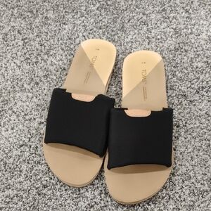 TOMS Women's Black Slide Sandals